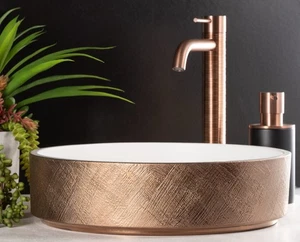 Luxury Wash Basin Ceramic Bathroom Vanity Vessel Sink Countertop Hand Wash Bowl - Picture 1 of 1