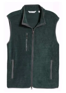 Peter Millar Crown Full Zip Micro Fleece Shearling Vest Balsam Green Size M NWT - Picture 1 of 10