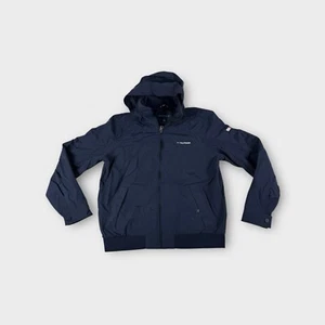 Tommy Hilfiger Blue Yacht Long Sleeve Full Zip Winter Jacket Men's Medium Hood - Picture 1 of 9