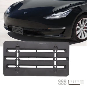 Soporte de montaje de placa de matrícula para parachoques delantero de coche Tesla modelo 3 X Y S - Imagen 1 de 9