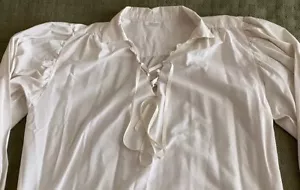 Handmade Renaissance Kilt Ghillie Shirt Ribbon Lace Up Ivory XL Lady Barbara - Picture 1 of 18