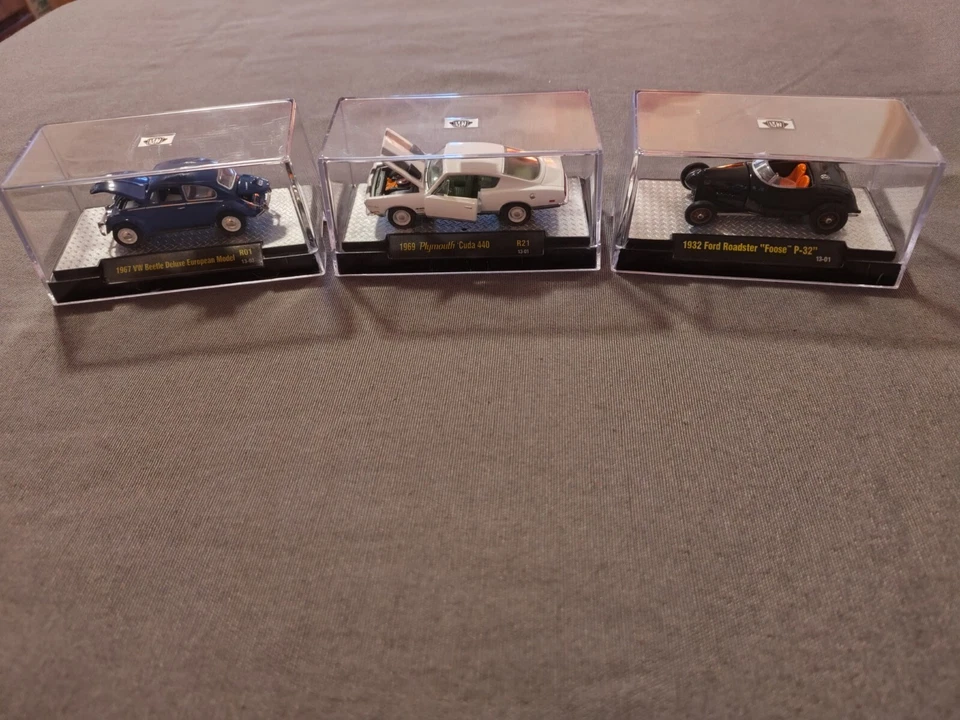 Lot Of Three Collector Cars. Cases Measure 4 In. Including 1967 VW Beetle  - Image 1 of 4