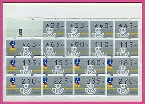 ►SPANIEN ☆ SPAIN ★ ATM KLUSSENDORF ★ XACOBEO'93 18 Werte 3 Ziff. MIT K-NR ☆H0130 - Bild 1 von 1