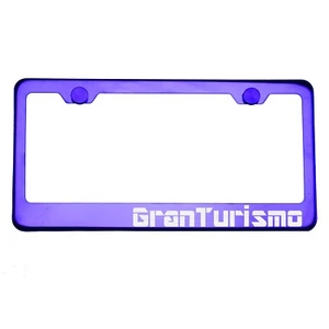 Marco de matrícula púrpura cromado GranTurismo tapa de tornillo de metal grabado con láser - Imagen 1 de 8