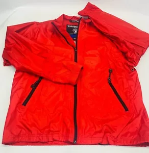 Weatherproof Wind Resistant Windbreaker Zipper Front Mens LRG Red Nylon Jacket - Picture 1 of 8