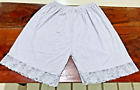 Women Pettipants Half Slip Bloomer Shorts Lace Trim Cotton Slip Gray Color XL