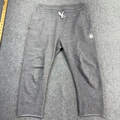 G-Star RAW 3D Sweatpants Mens L Gray Tapered Cropped Joggers Sustainable Cotton - Image 1 of 4