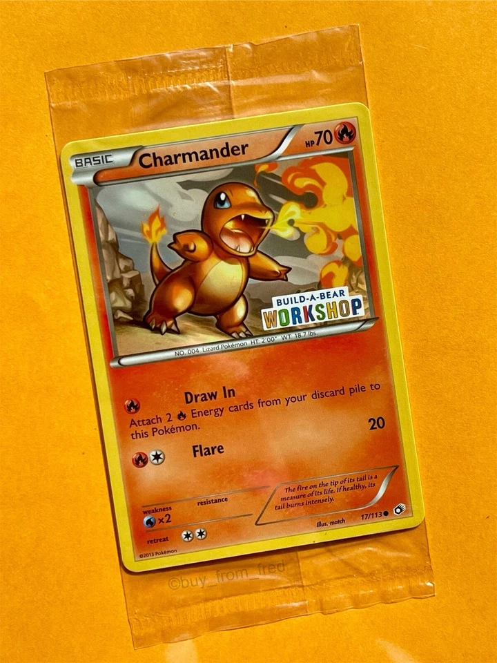 Build a Bear Pokemon Card Charmander Promo Trading Card TCG SEALED NEW - Image 1 of 1