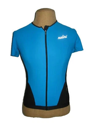 NALINI BLACK LABEL ITALY CYCLING JERSEY WOMEN'S LARGE BLUE BLACK NEW without tag - Image 1 of 4