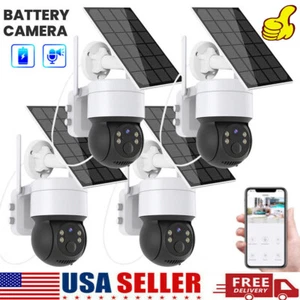 Solar Battery Powered Wireless WiFi Outdoor Pan/Tilt Home Security Camera System - Picture 1 of 53