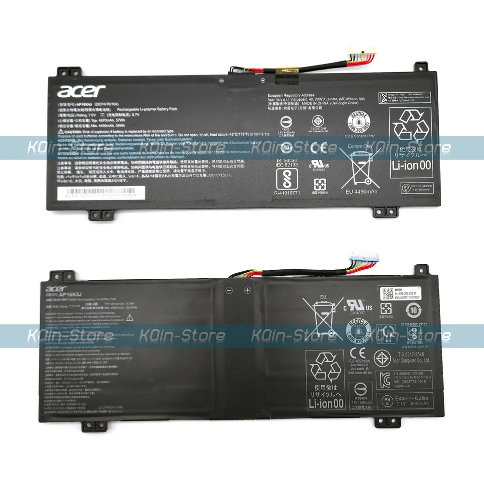 Batería Original AP16K5J AP16K4J para Acer Chromebook Spin 11 CP511 R751T R751TN Foto 1 de 1