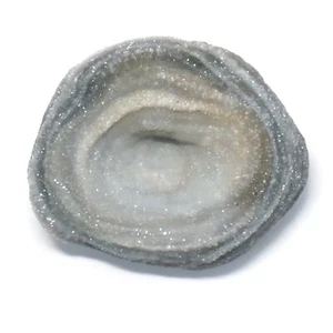 Glitzernde CHALCEDON Rosette ca. 32 x 26 x 10mm Chalcedonrose BRASILIEN 2417 - Bild 1 von 7