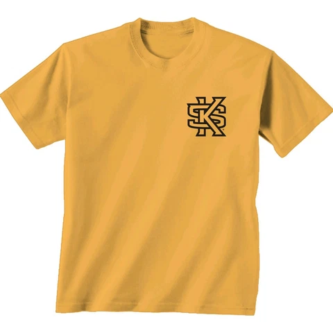 NCAA Kennesaw State Owls Adult Initial Pattern Short sleeve, XX-Large, Cc Citrus Cover
