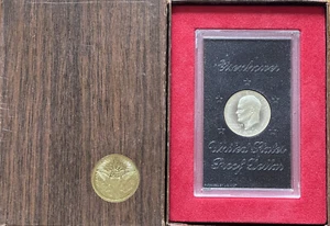 1974-S Eisenhower ‘Brown Box’ Silver Dollar U.S. Mint Proof - Picture 1 of 4