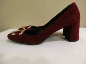 PRADA Burgundy Suede Women's Pump shoes. Size 38 (US 8) - Picture 1 of 11