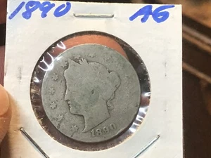 1890 Liberty Head V-Nickel, US 5 Cent, G Wholesale is $6 - Picture 1 of 2