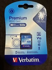Verbatim 16GB Premium 16GB/Go Micro SD SDHC Card Class 10 with Adapter #44082