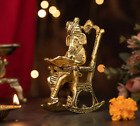 5.5" Ornate Lord Ganesha Hindu God Metal Statue 315g Decorative Showpiece Home