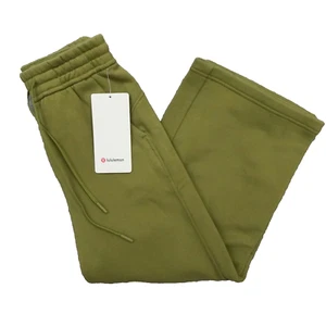 New Lululemon Size 0 Loungeful High Rise Wide Leg Crop BRZG Bronze Green $118 - Picture 1 of 9