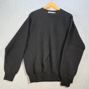 Raffi Linea Uomo Sweater Mens Long Sleeve XLarge Black 100% Cashmere Lightweight - Picture 1 of 7