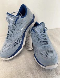 ASICS Women's 33-FA Running Shoes Sz.8 Pre-Loved Blue White Silver - Picture 1 of 10