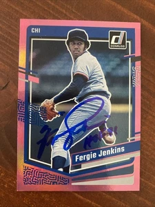 Fergie Jenkins Signed 2023 Panini 217 Card Pink Border. Persönlich signiert - Bild 1 von 2