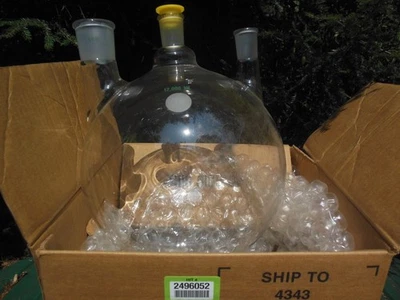 12000ml round glass flask 3 top 45/50 29/42 29/42 - Image 1 of 3