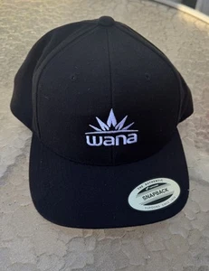 WANA Black Snapback Hat by YUPOONG New! - Picture 1 of 3