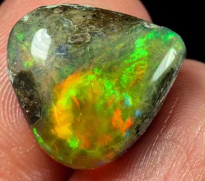 10.5Ct African Polished Black Opal Cab Specimen PYWB960 - Picture 1 of 3