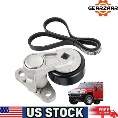 Serpentine Drive Belt Tensioner Kit For Chevrolet Avalanche 1500 2002-2006 A/C — 第 1/4 张图片