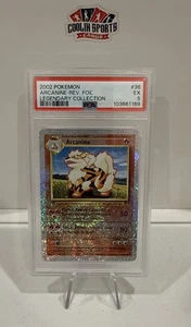 2002 Pokemon Legendary Collection Arcanine Reverse Foil #36 PSA 5 - Picture 1 of 2