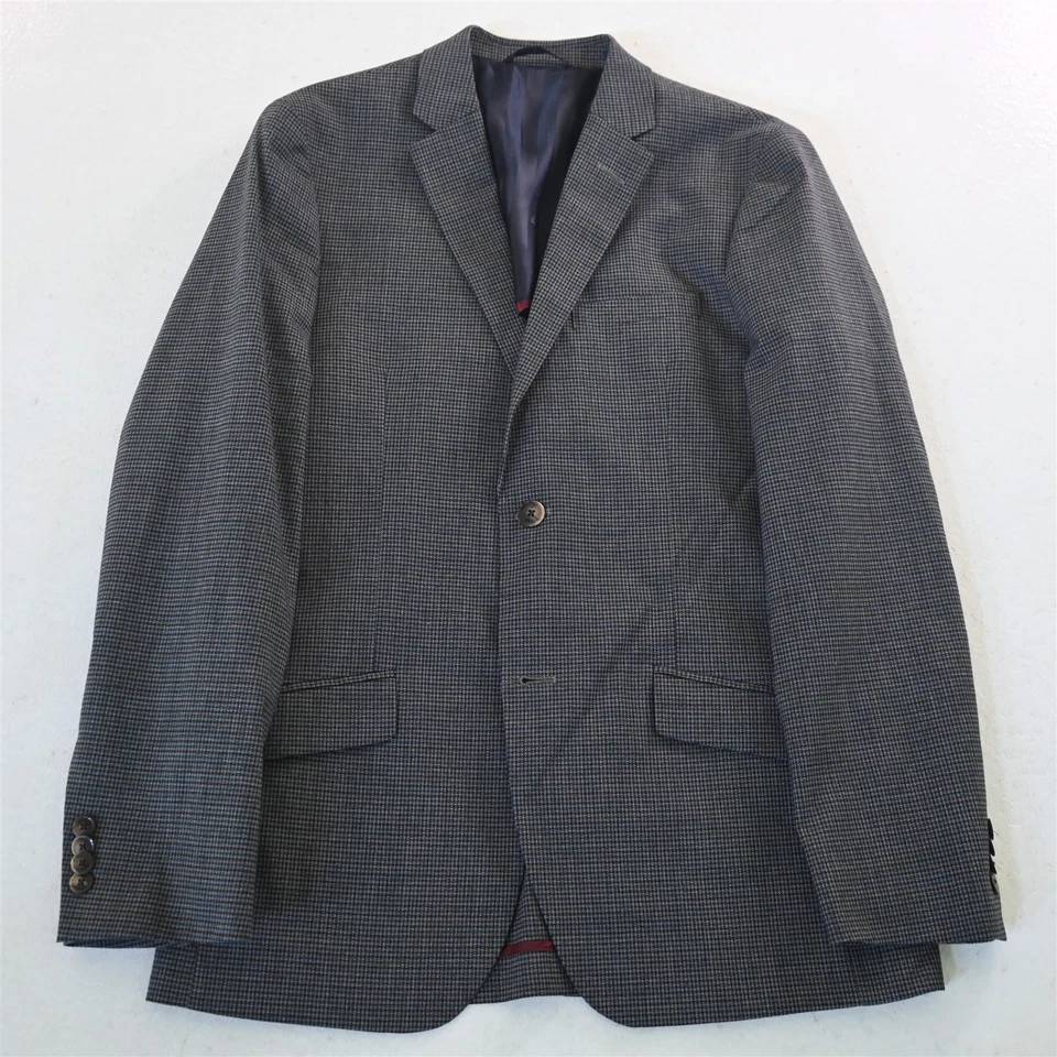 Ben Sherman 38R Azul Gris Cuadros Suave Hombro Hombres Blazer Traje Chaqueta Abrigo Deportivo Foto 1 de 4