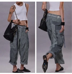 Pantaloni cargo R13 donna ferrovia cropped 24 nuovi con etichetta $995 - Foto 1 di 8