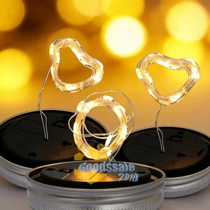 Cadena De Luces Solar Para Tapa De Latas LED Tira Luz De Patio Exterior Navidad - Picture 1 of 26