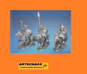 GOBLINS / MEDIUM CAVALRY / 3 X METAL 20MM 1/72 FIGS /S.L.M. - Imagen 1 de 1