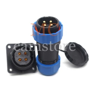 SD28 4pin Bulkhead Aviation Cable Connector,IP67 Waterproof Plug and Socket 45A - Picture 1 of 7