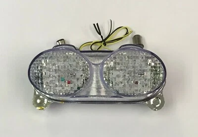 98-02 ZX6R, ZX9R, ZR7, ZZR600 lanterna traseira LED transparente sinais integrados - Imagem 1 de 4