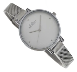 Damen Armbanduhr s.Oliver Quarz METALL silber Analog SO-3551-MQ UVP:89,95€ NEU - Bild 1 von 1
