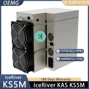 In Stock Now NEW IceRiver KS5M Kaspa Miner 15T 3400W With Warranty - Picture 1 of 6