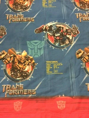 Transformers Revenge Fallen Twin Sábana Plana Niños Optimus Prime Abejorro Decoración Foto 1 de 2