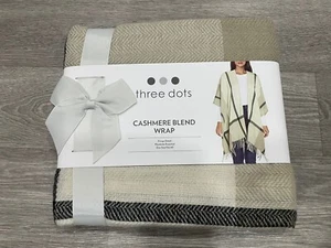 $98 MSRP Three Dots Cashmere Blend Wrap One Size Women New With Tags - Picture 1 of 3