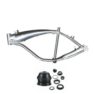 DONSP1986 26" Brushed Alum Gas Fahrradrahmen mit Kraftstofftank 2,4L & 1 1/8" Steuersatz - Bild 1 von 12