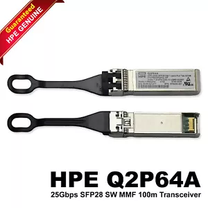 Émetteur-récepteur HPE Q2P64A 25 Go SFP28 850 nm MMF 100m faible puissance enfichable à chaud - Photo 1/9