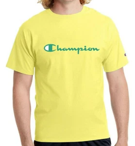 MAGLIETTA MANICA CORTA NUOVA CHAMPION UOMO CLASSICA GRAFICA TAGLIA SMALL/S GIALLA - Foto 1 di 4