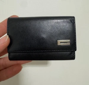 Vintage Authentic GUCCI G Logo Leather 6 Ring Key Case Black Leather Wallet - Picture 1 of 8