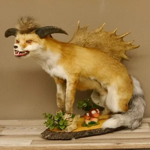 Wolpertinger Wolpi zorro zorro dragón barra de ciervo dama preparación seres fabulosos - Imagen 1 de 10