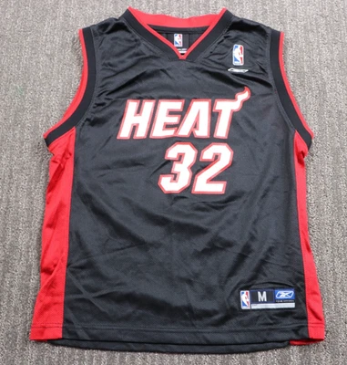 VTG Reebok Miami Heat Shaquille O'Neal  Boys Youth Medium Jersey NBA Black - Image 1 of 4