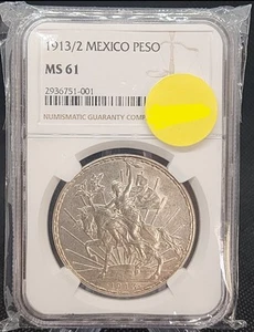 1913/2 Un Peso Mexico Silver Coin - Picture 1 of 3