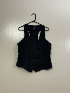 Contempo Weste Damen Gr. XL schwarz Knopfleiste Boho C90 - Bild 1 von 7