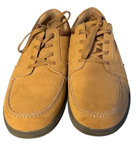 EARTH SPIRIT Mens 10 1/2 Wide Gelron Leather Brown Lace Up Casual Comfort Shoes - Picture 1 of 3